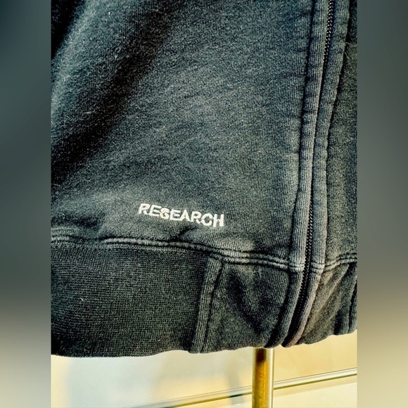 2XL LRG roots equipment zip up thick hoodie black with white logo 2 pockets - Picture 4 of 13